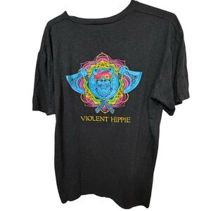 Violent Hippie Graphic Men’s XL T-Shirt BRAZILIAN JIU JITSU VA